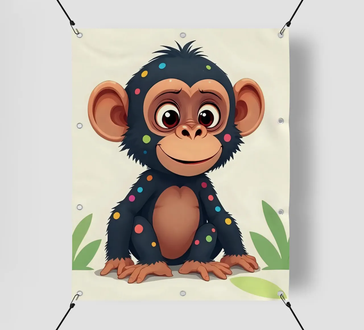 Affe_2 telo in pvc da Tierisch bunt by LK