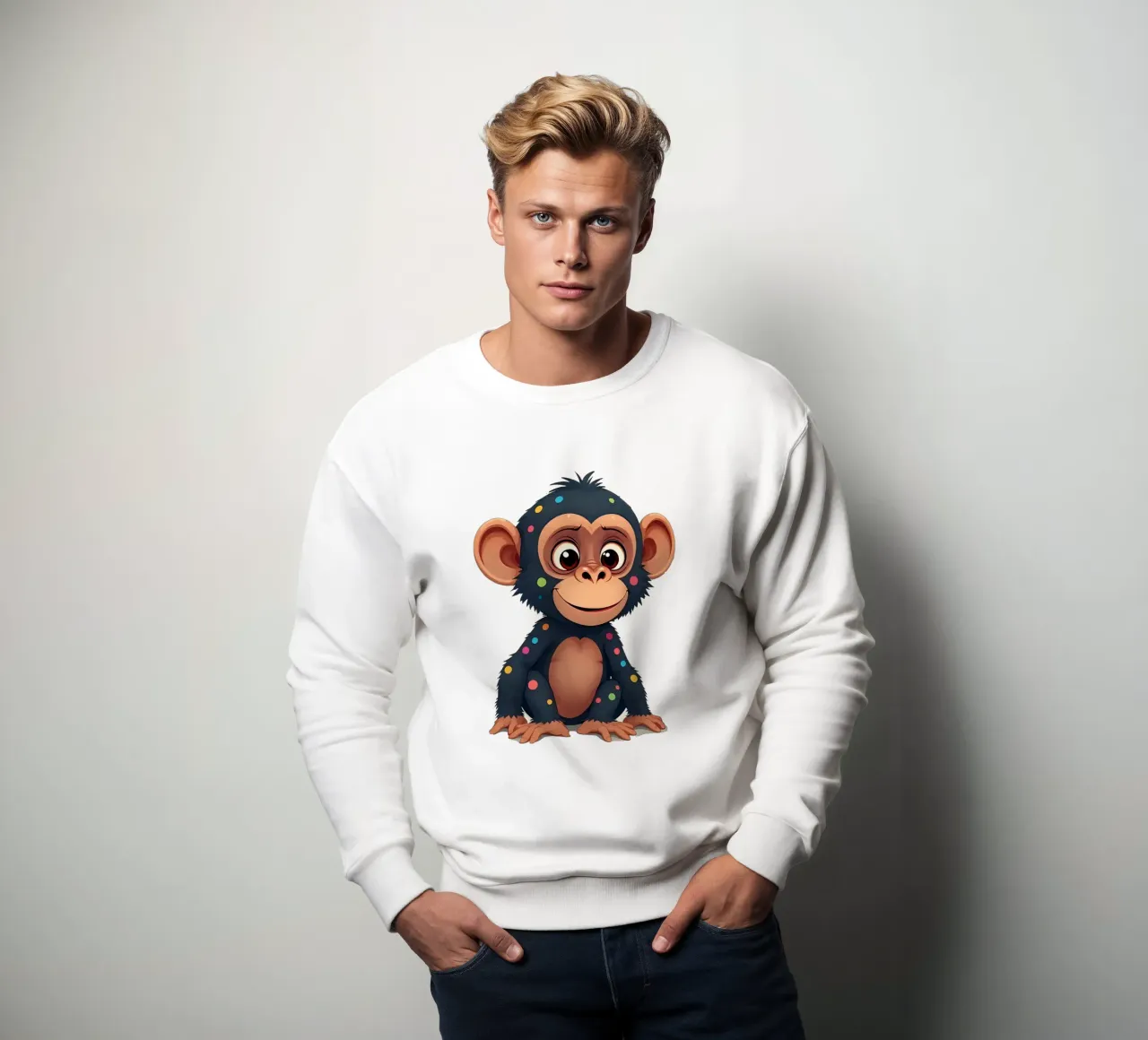 Affe_2a Sweatshirt von Tierisch bunt by LK