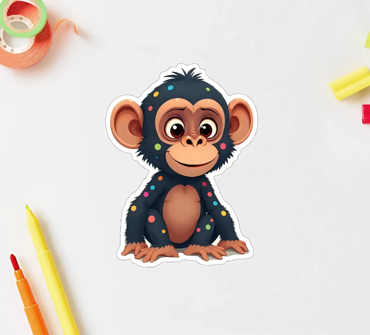 Affe_2a Sticker von Tierisch bunt by LK