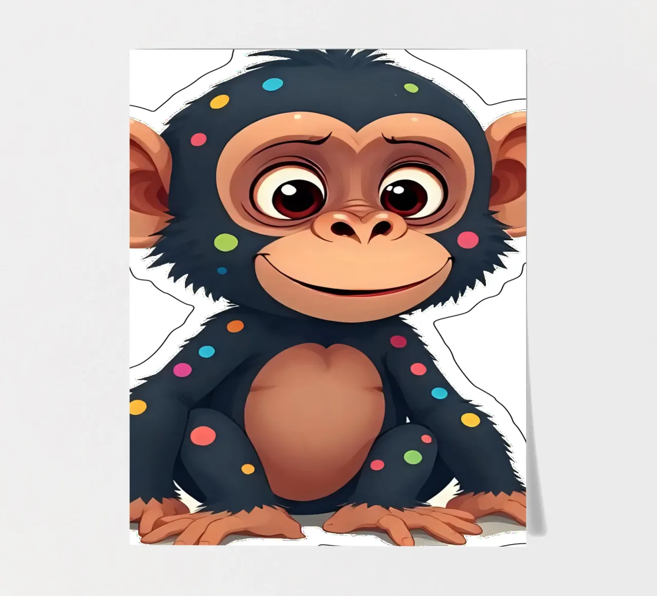 Affe_2a sticker sheet by Tierisch bunt by LK