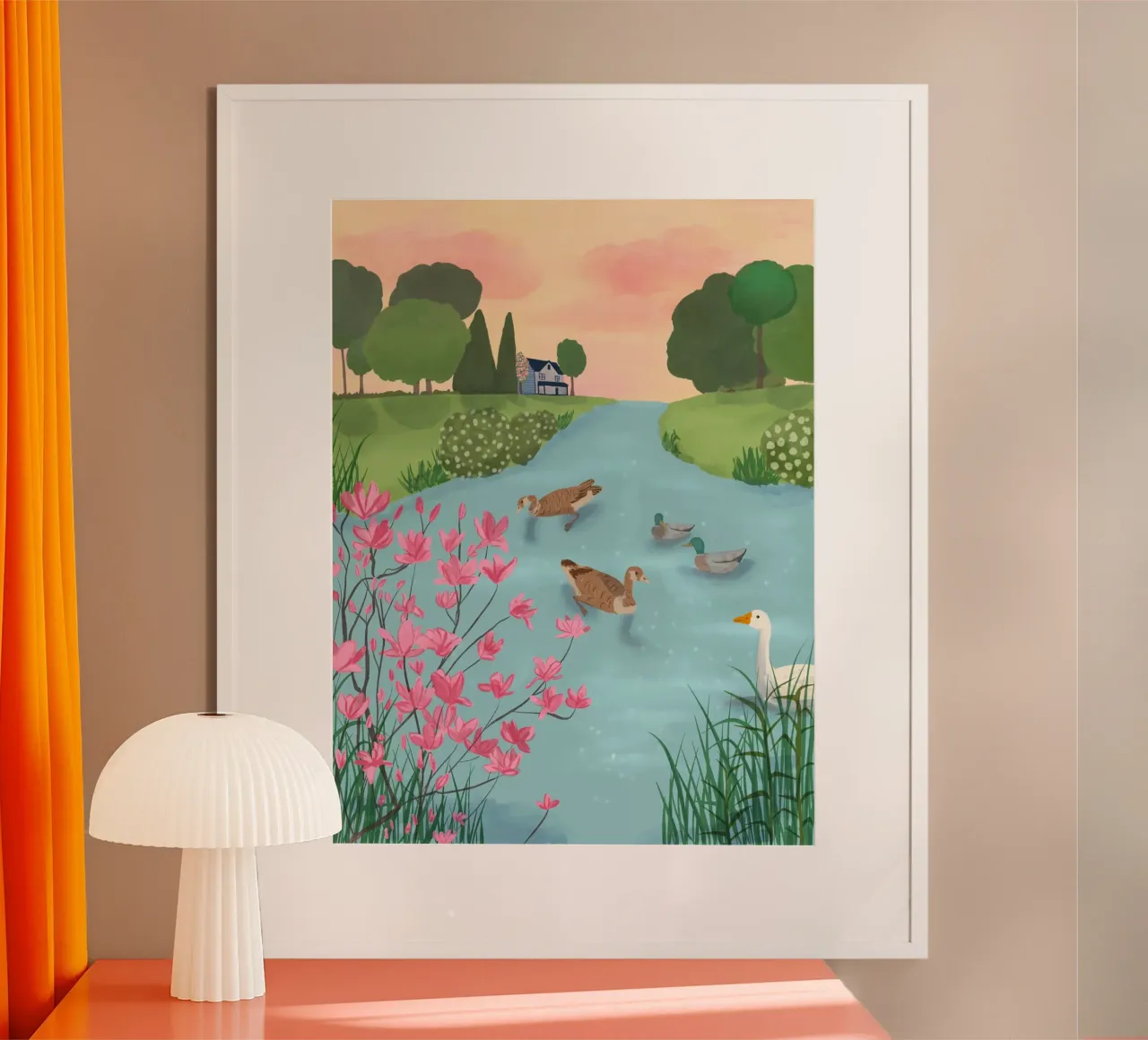 Patos en los senderos de verano poster de Pictufy Sun & Spirit
