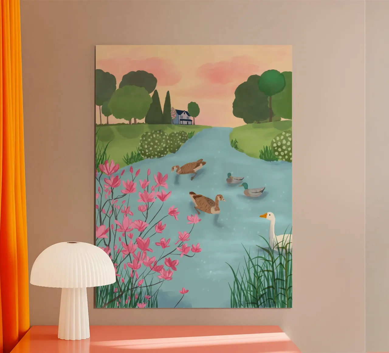 Patos en los senderos de verano poster de Pictufy Sun & Spirit