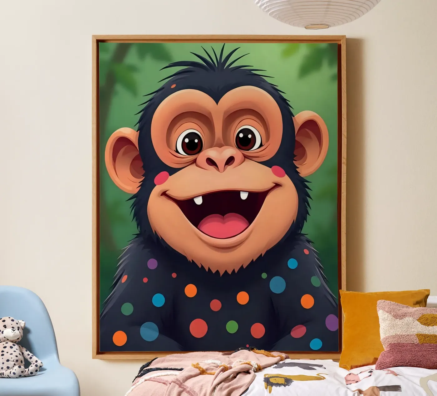Affe_3 canvas van Tierisch bunt by LK