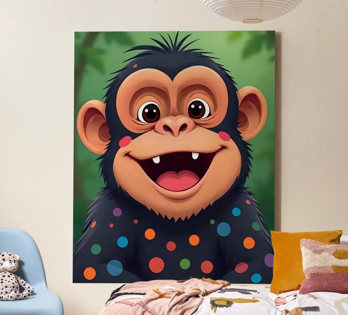 Affe_3 canvas van Tierisch bunt by LK