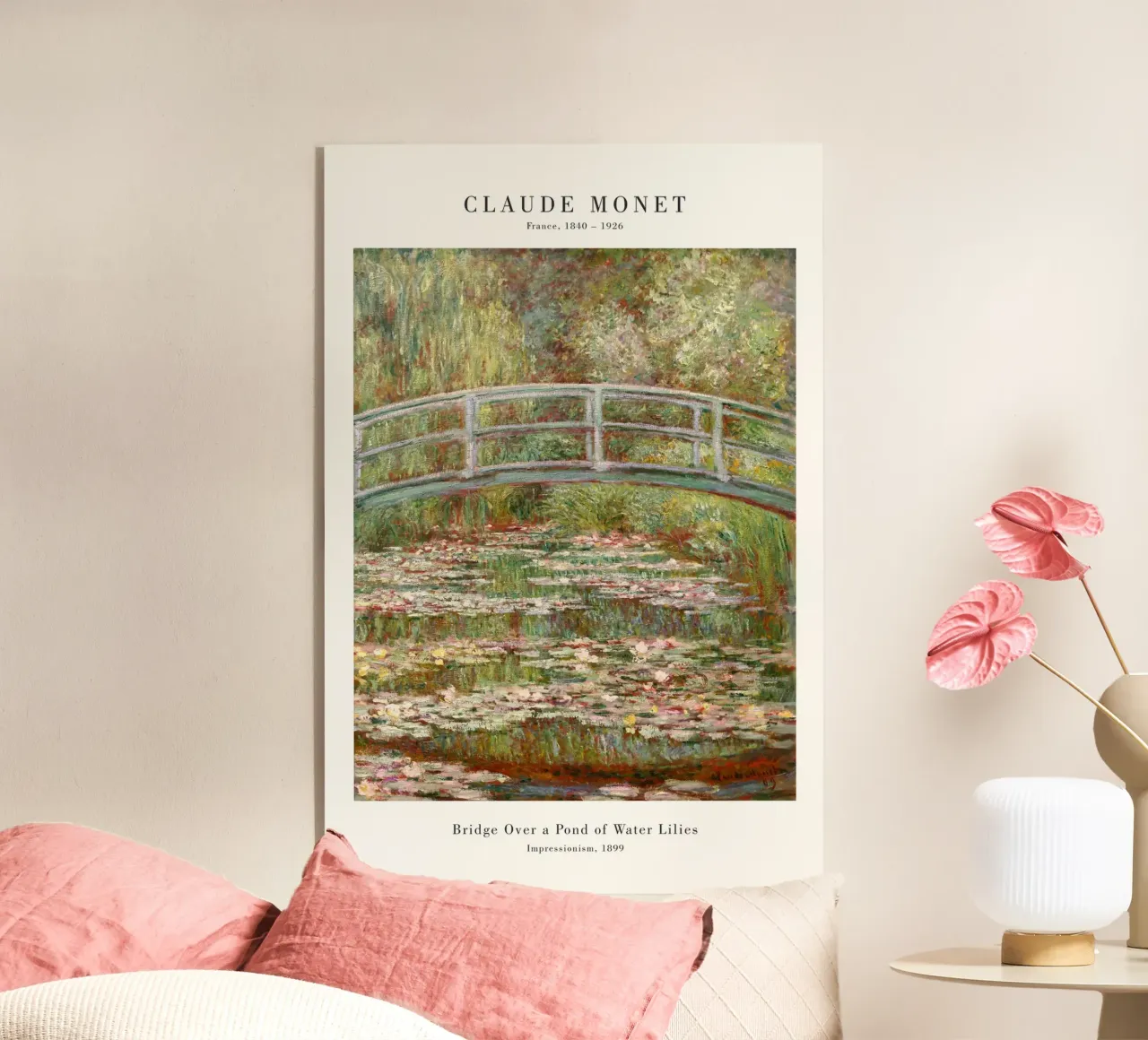 Claude Monet - Ponte su uno stagno di ninfee plexiglass da Old Masters