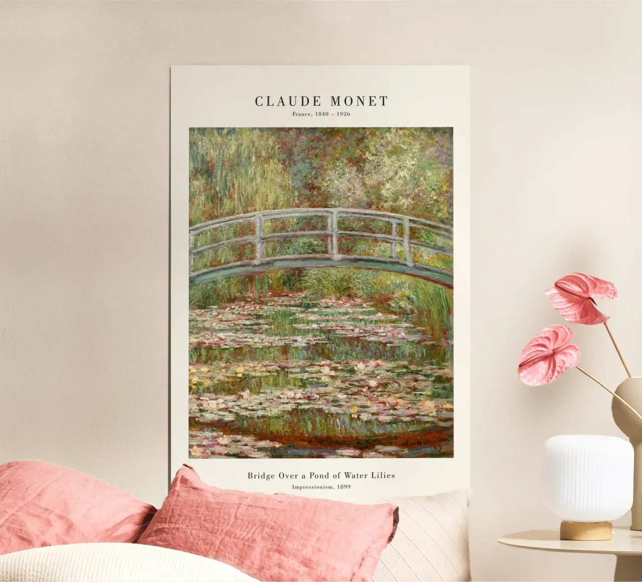 Claude Monet - Ponte su uno stagno di ninfee carta hahnemühle da Old Masters
