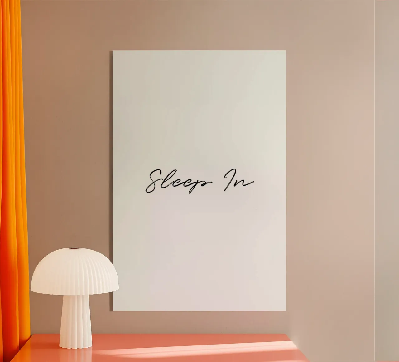 Sleep In plexiglass da typed