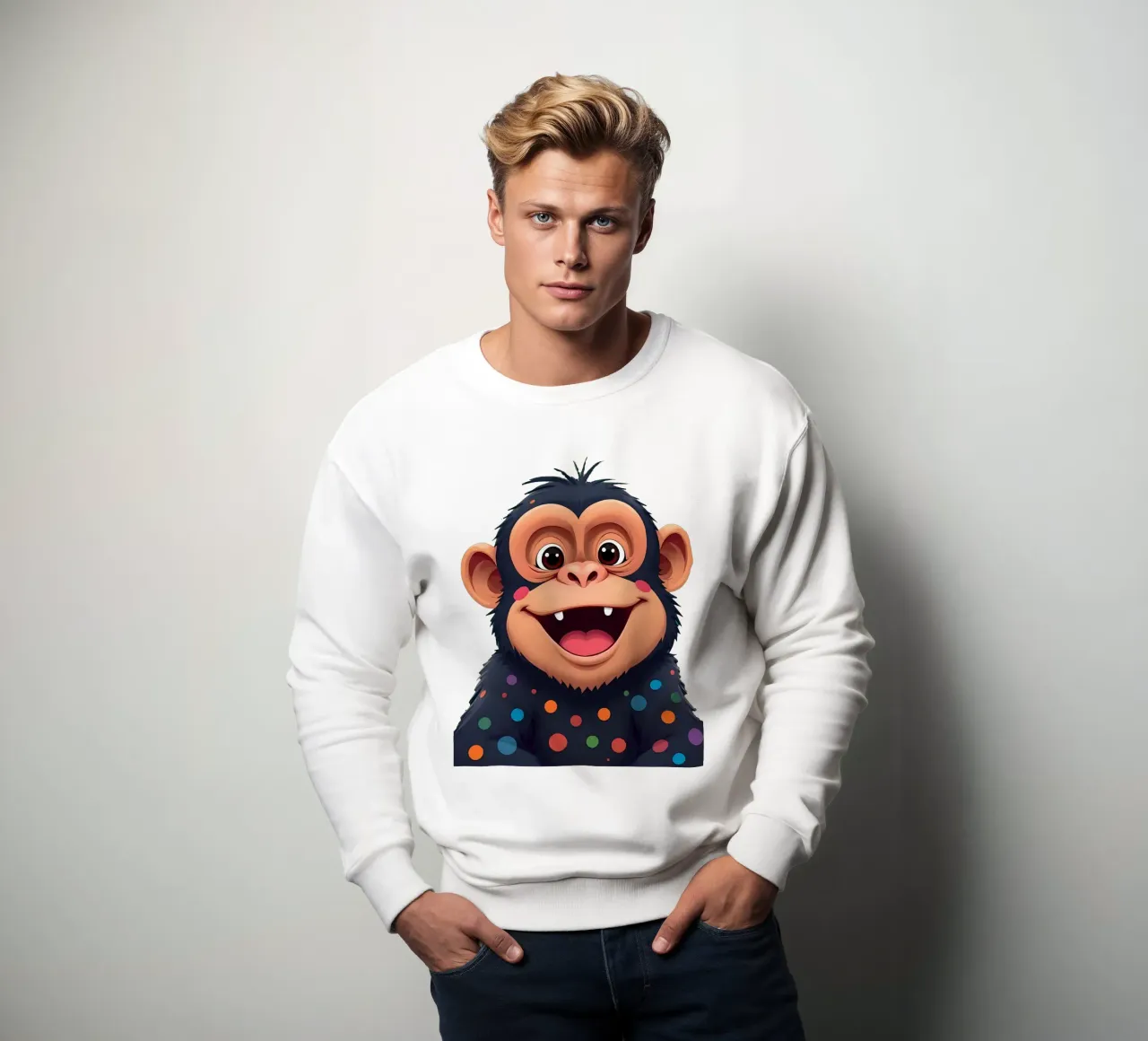 Affe_3a Sweatshirt von Tierisch bunt by LK