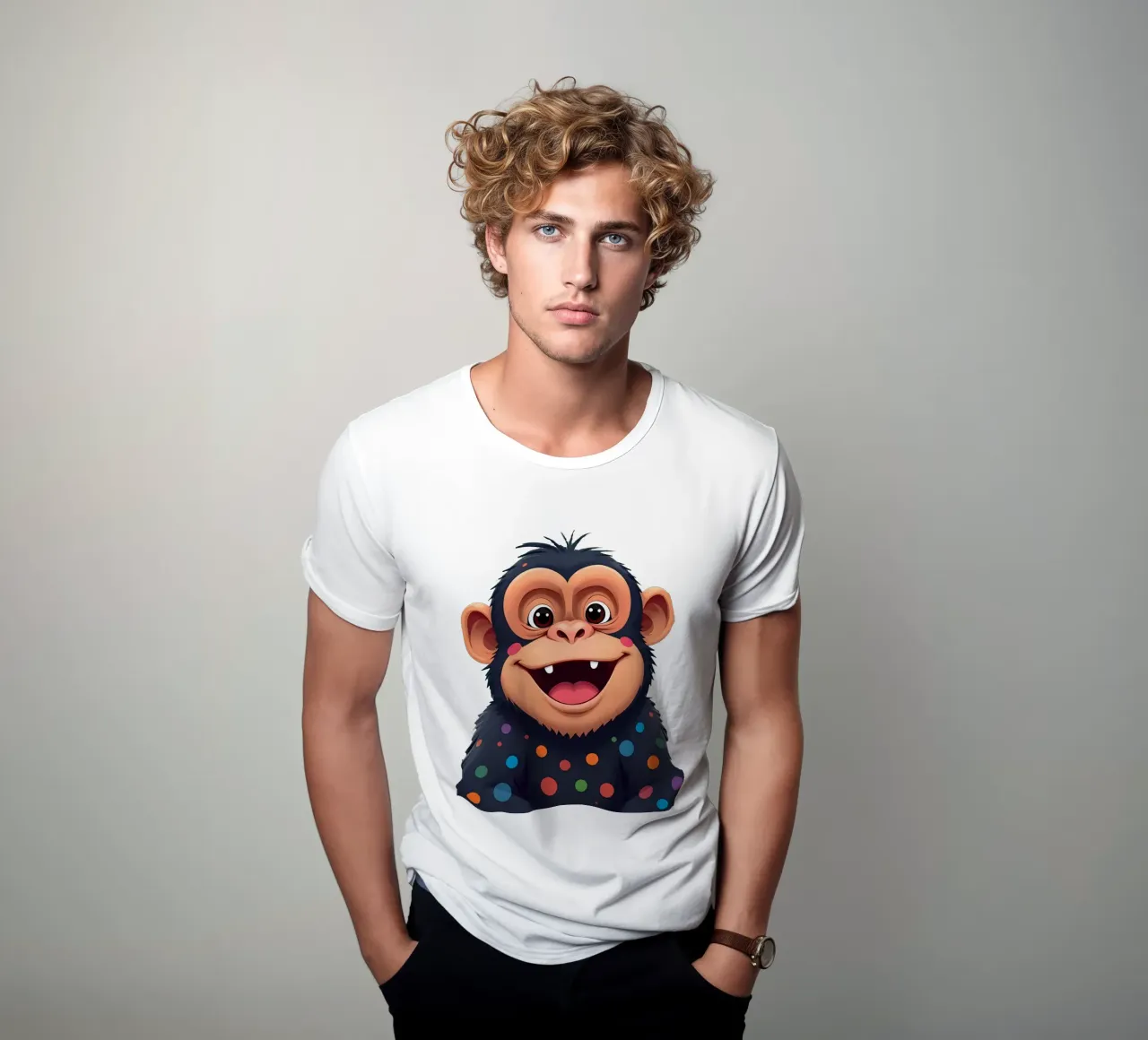 Affe_3a t-shirt da Tierisch bunt by LK