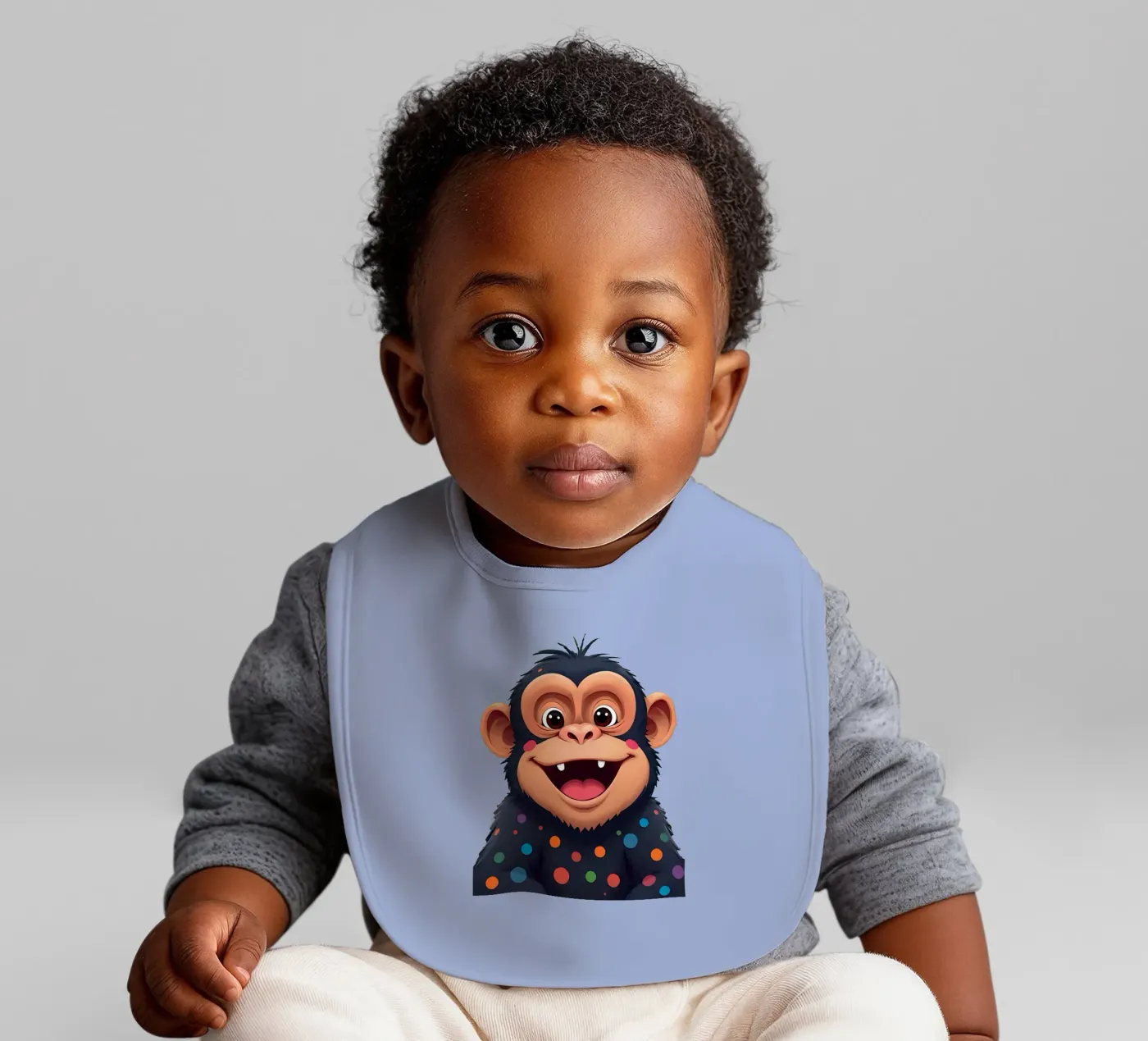 Affe_3a baby bib by Tierisch bunt by LK