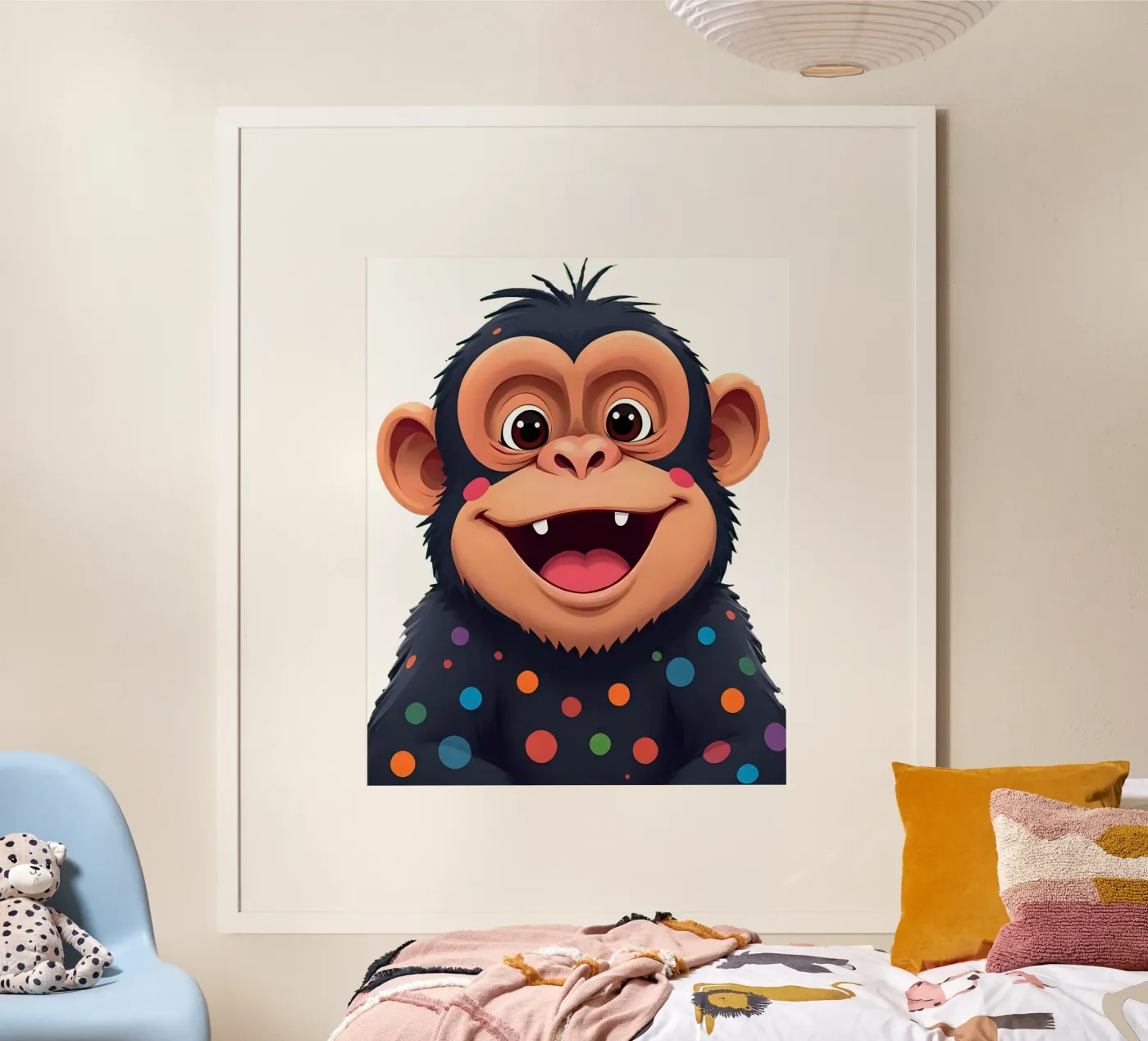 Affe_3a poster van Tierisch bunt by LK