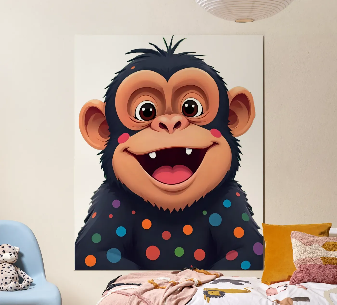 Affe_3a poster van Tierisch bunt by LK