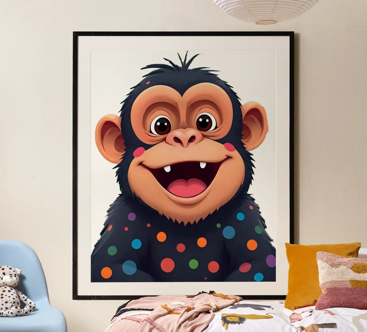 Affe_3a poster da Tierisch bunt by LK