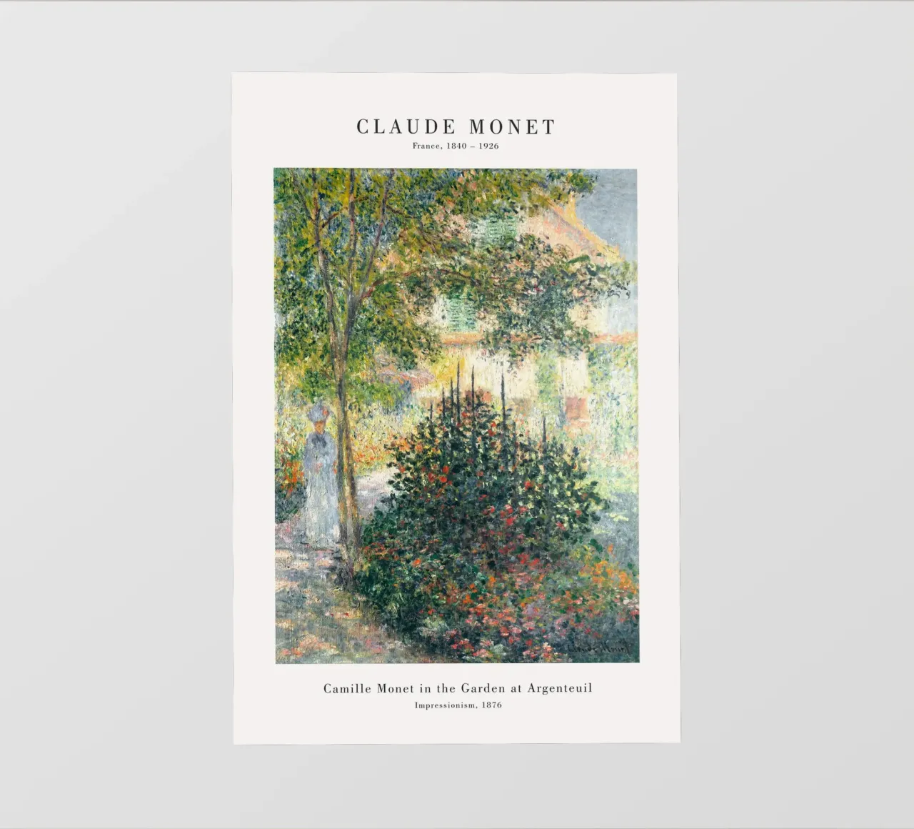 Claude Monet - Camille Monet nel giardino di Argenteuil telo in pvc da Old Masters