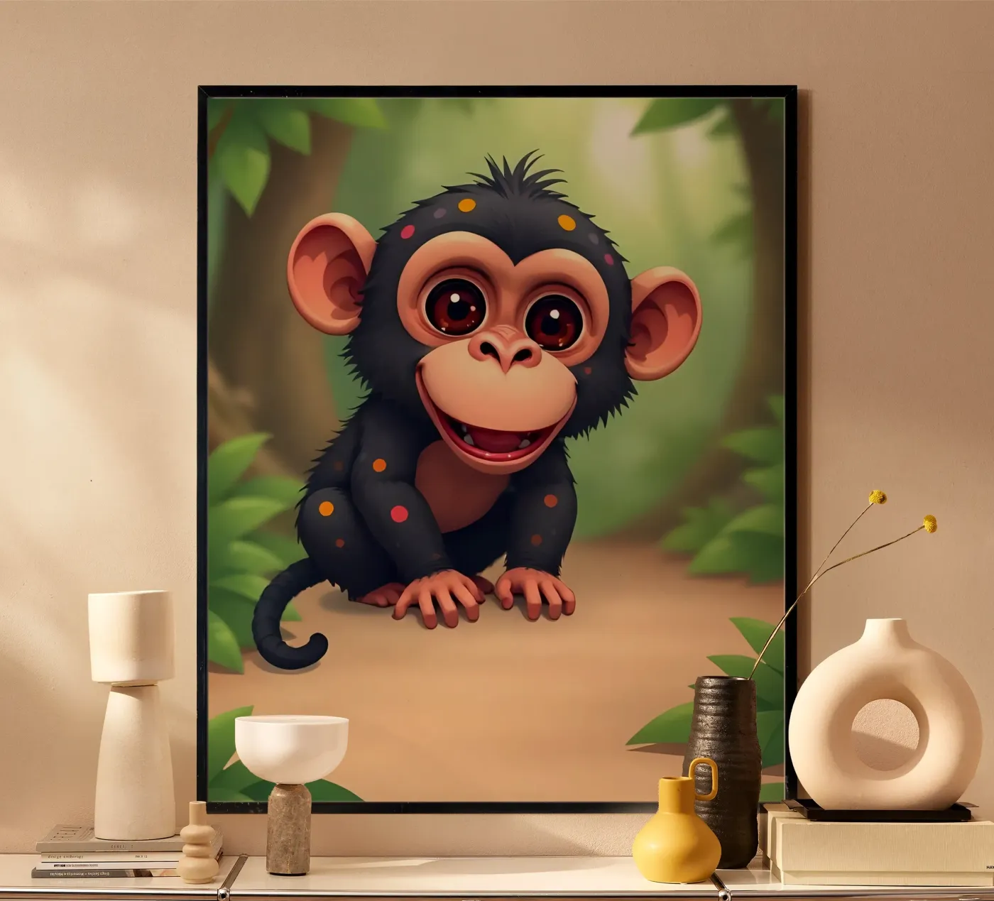 Affe_4 Poster von Tierisch bunt by LK