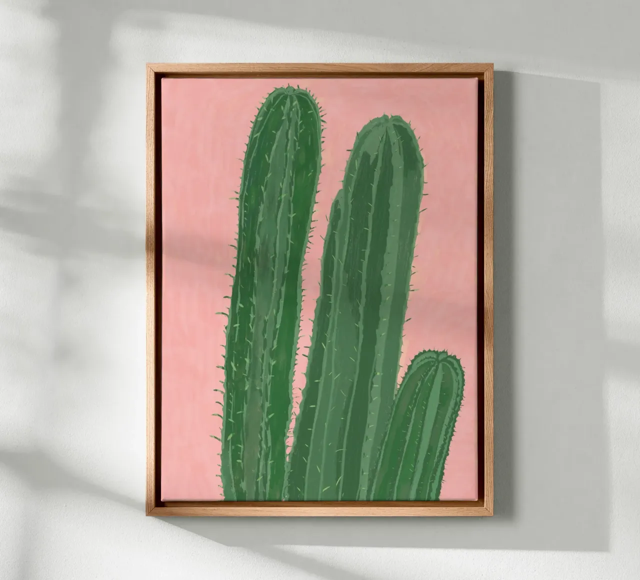 Cactus tela con Cornice a cassetta da Pictufy Sun & Spirit