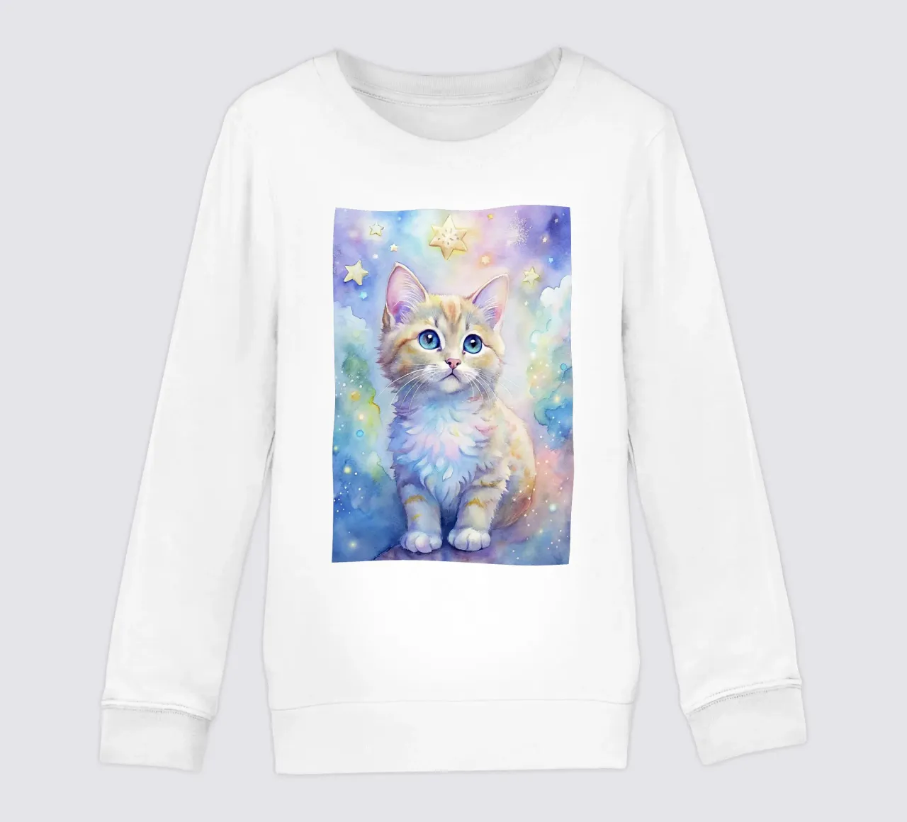 Gattino in acquerello felpa bambino da 🎁 ARTVI-SHOP