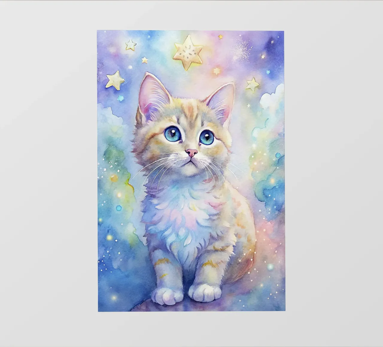 Gattino in acquerello pellicola backlit da 🎁 ARTVI-SHOP