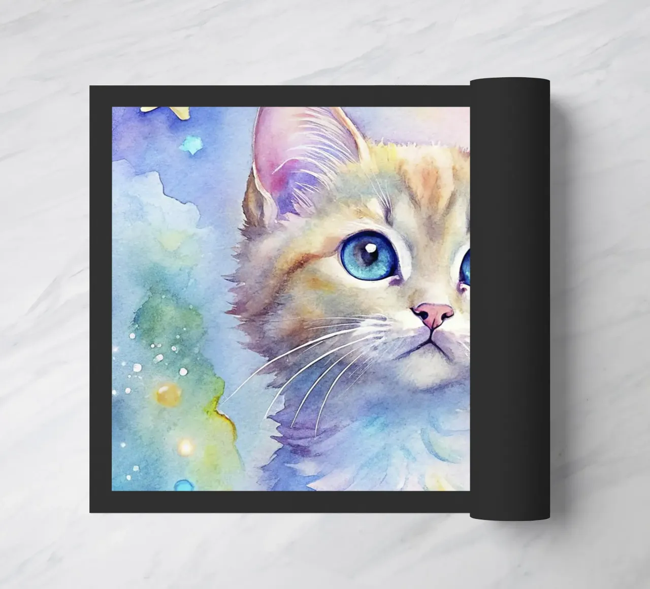 Gattino in acquerello zerbino da 🎁 ARTVI-SHOP