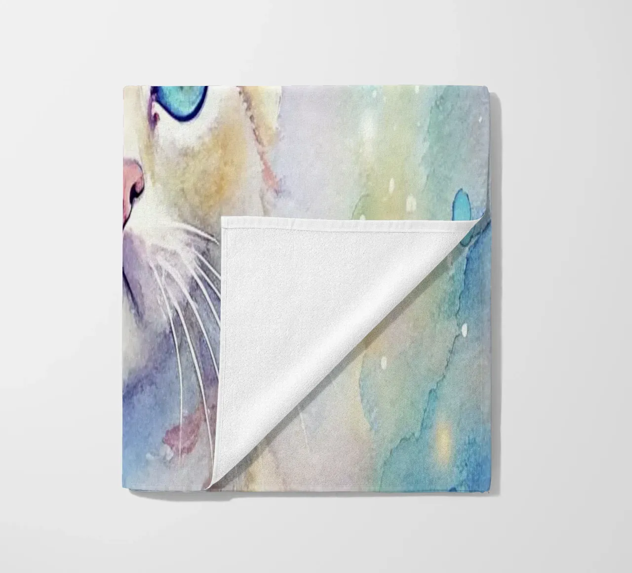 Gattino in acquerello telo mare da 🎁 ARTVI-SHOP