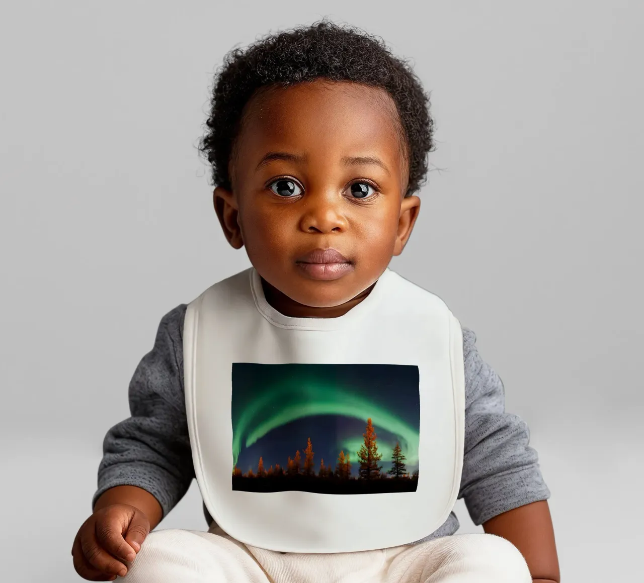 Fire and sky baby bib by Ary