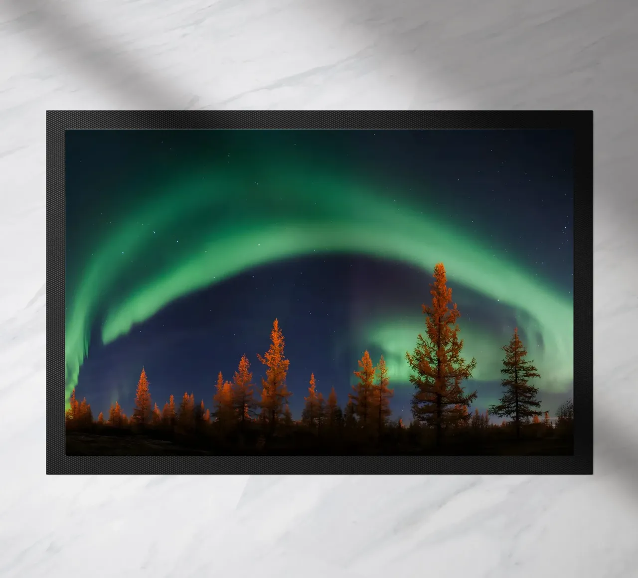 Feuer und Himmel Fußmatte von Ary