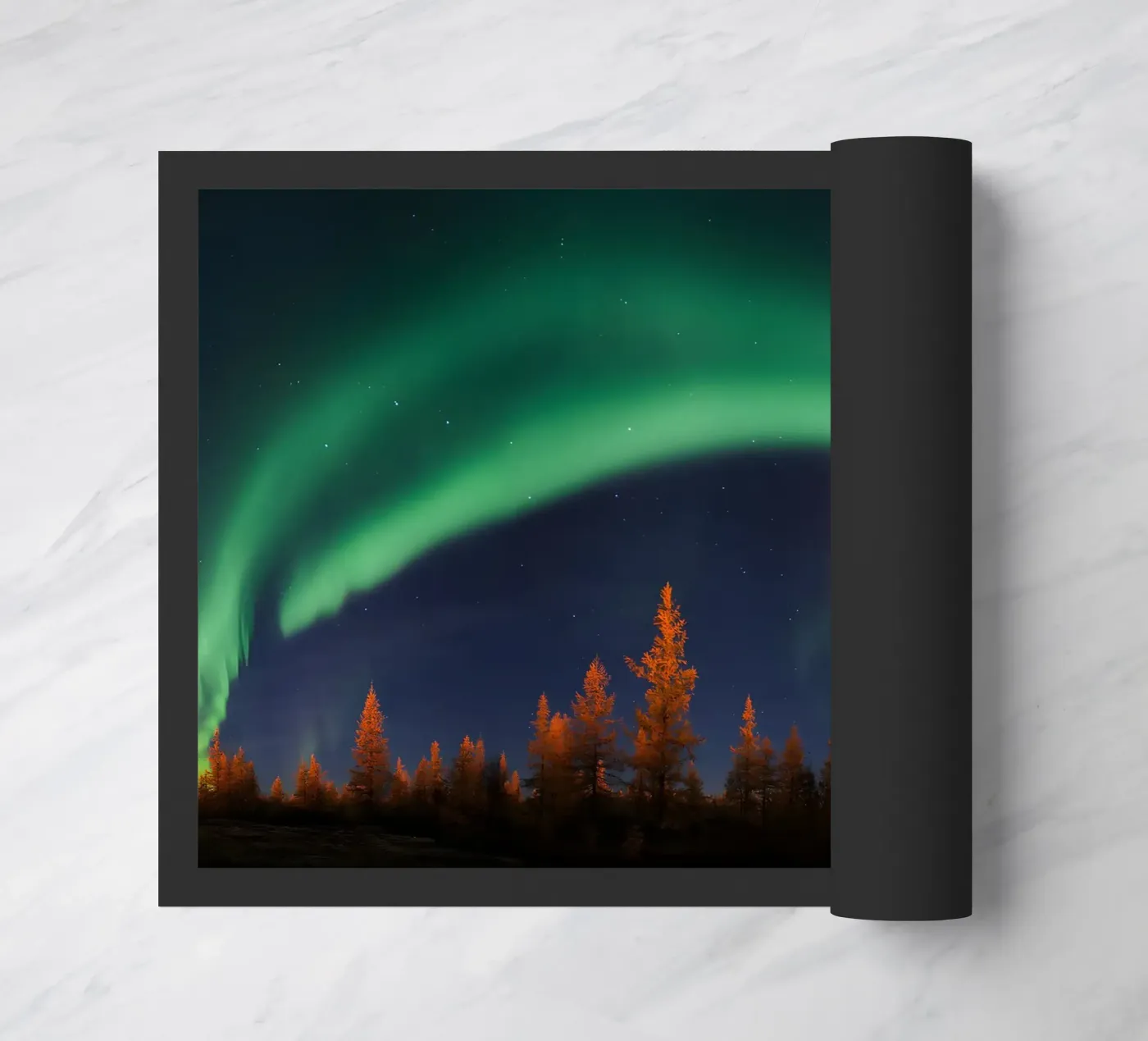 Feuer und Himmel Fußmatte von Ary