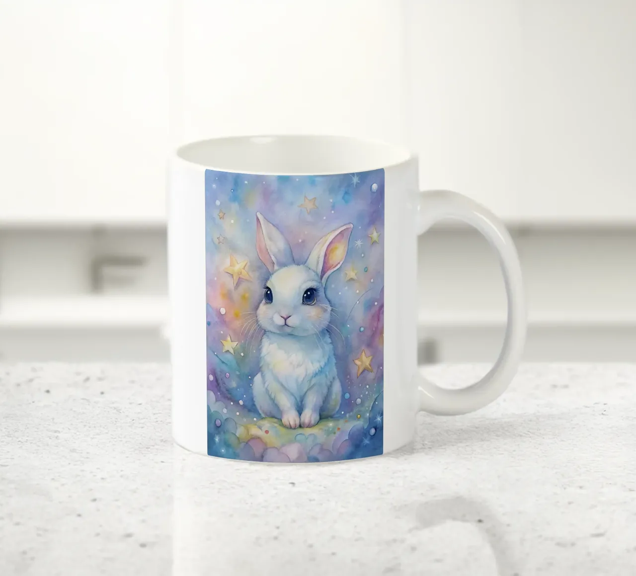 Coniglietto acquerellato tazza in ceramica da 🎁 ARTVI-SHOP