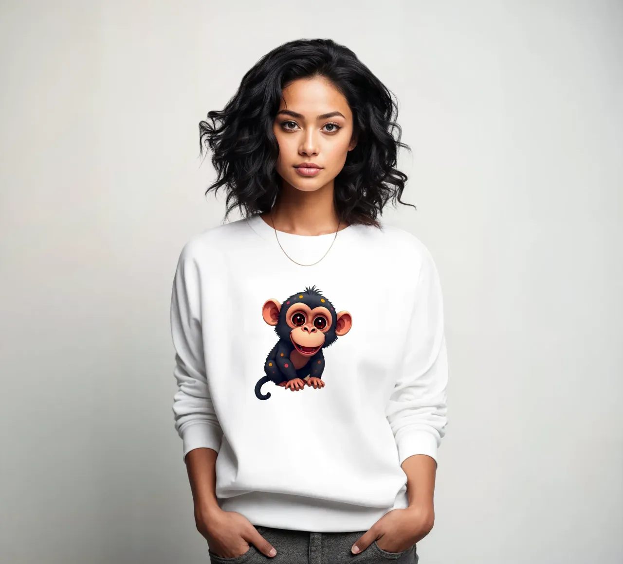 Affe_4a sweatshirt van Tierisch bunt by LK