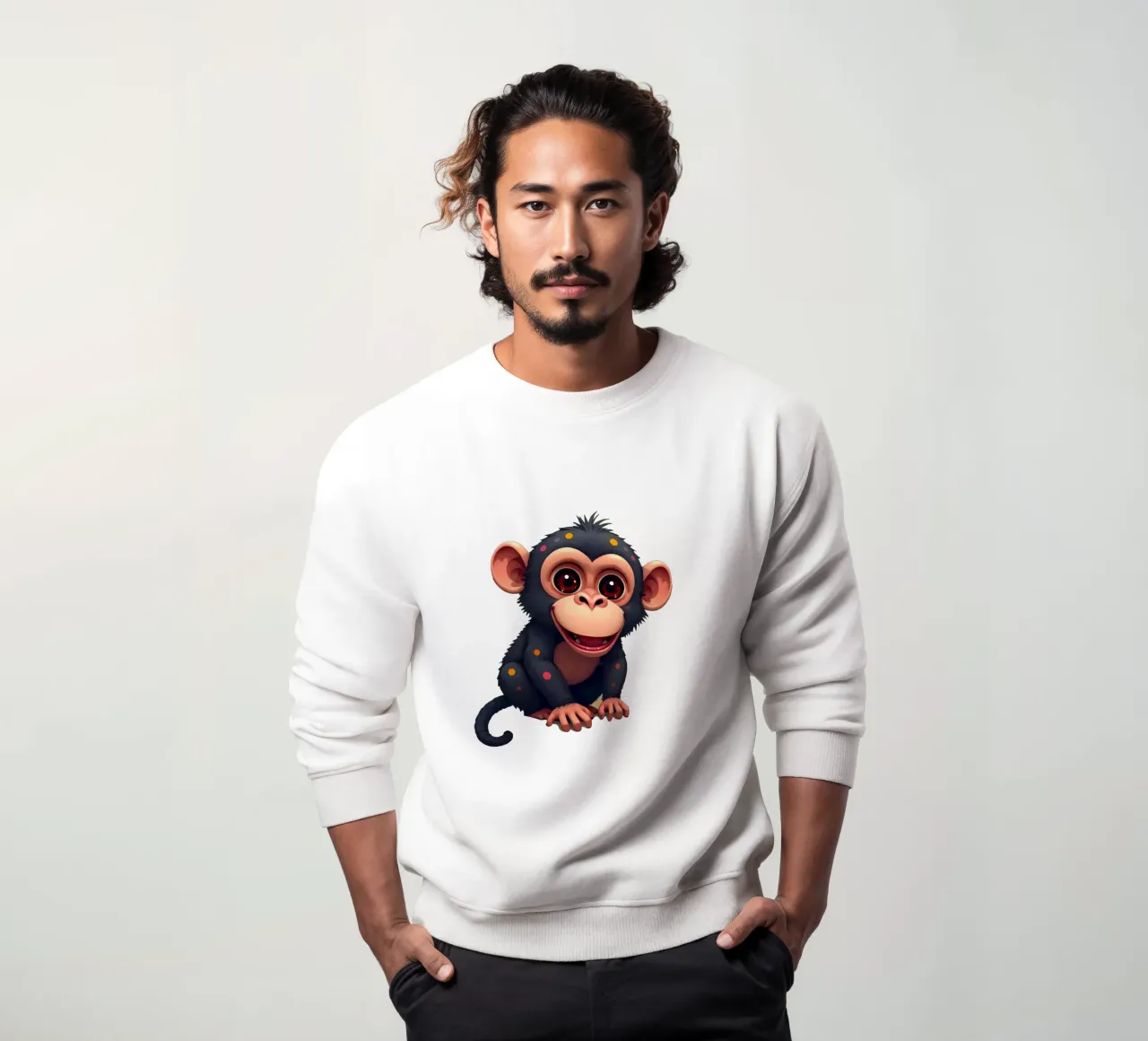 Affe_4a sweatshirt by Tierisch bunt by LK