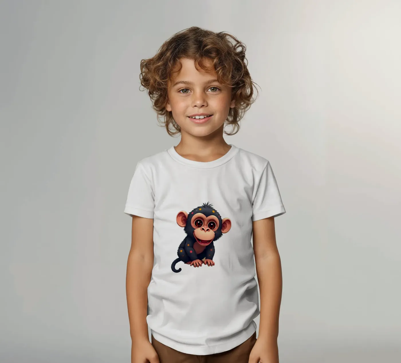 Affe_4a t-shirt bambini da Tierisch bunt by LK