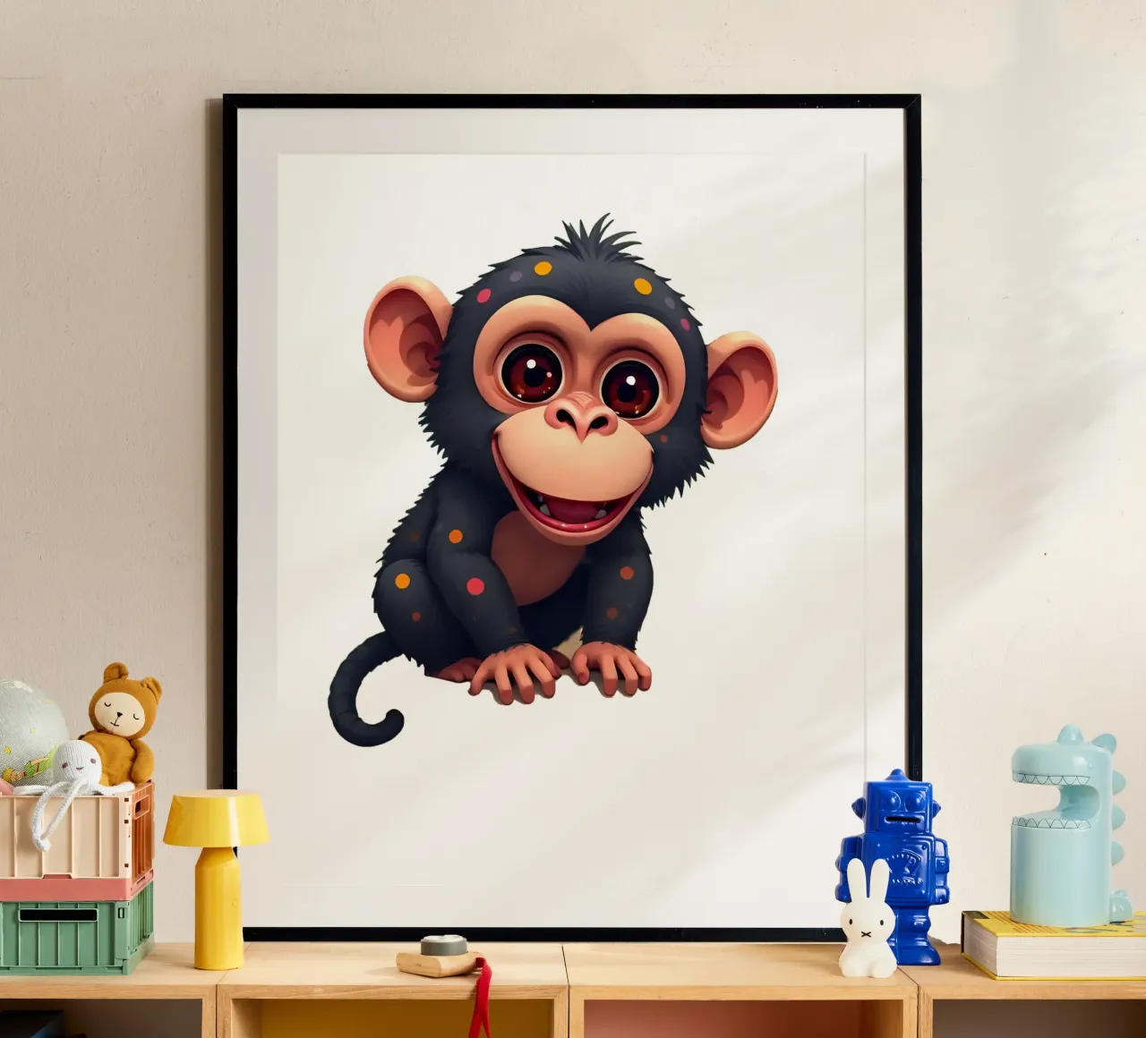 Affe_4a poster da Tierisch bunt by LK