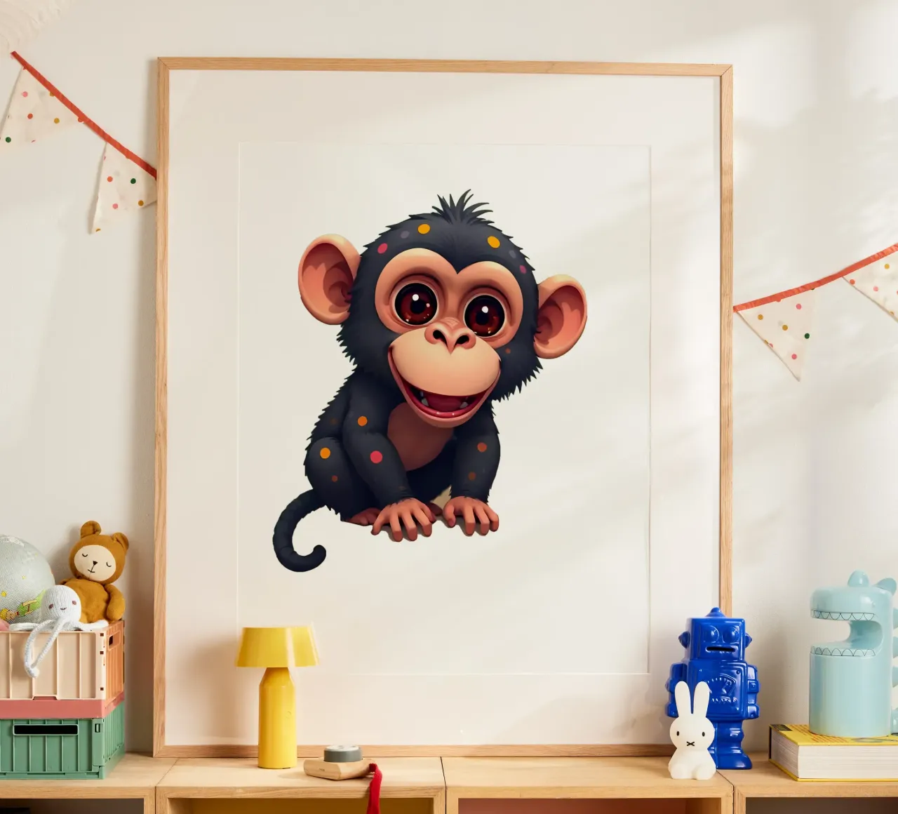 Affe_4a poster da Tierisch bunt by LK