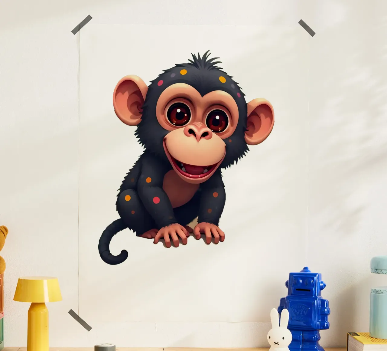 Affe_4a poster da Tierisch bunt by LK