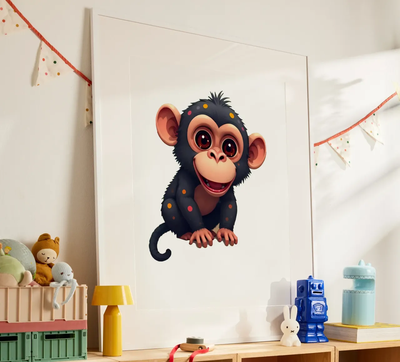 Affe_4a poster da Tierisch bunt by LK