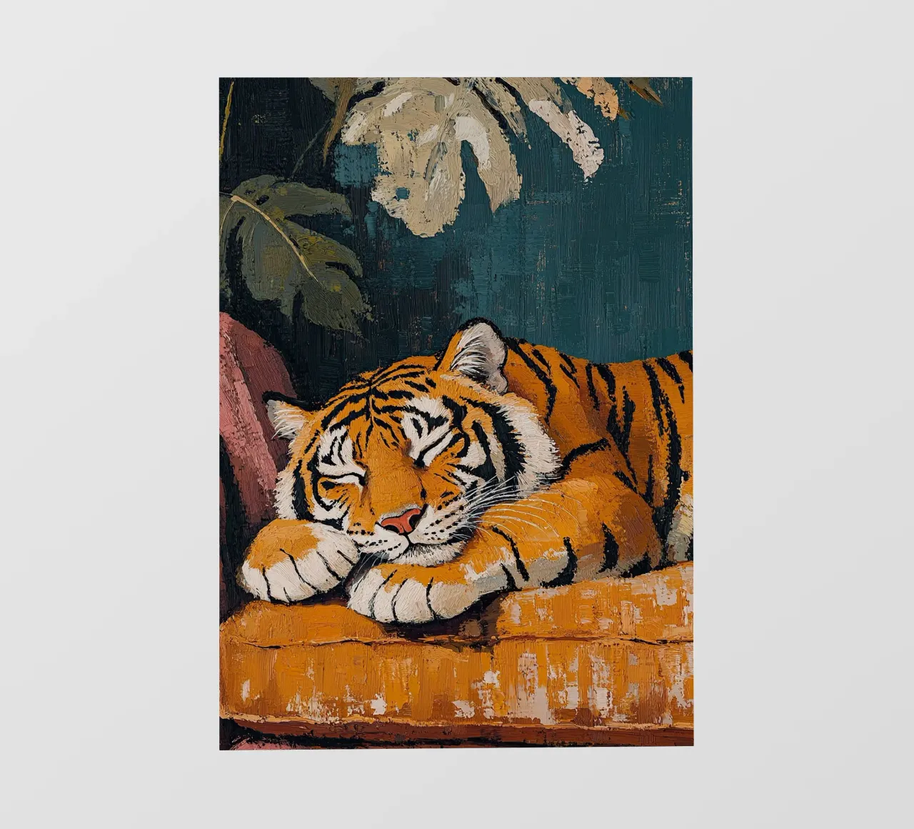 La tigre dorme telo in pvc da ArtByNiki