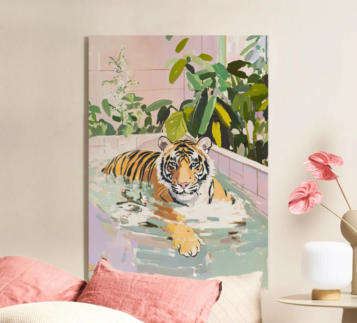 Tiger acryl van ArtByNiki