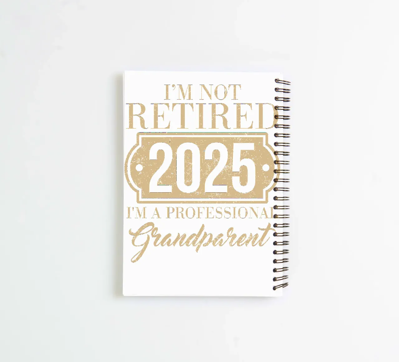 I'm not retired, 2025, I'm a professional grandparent spiral notebook by edsonramosart