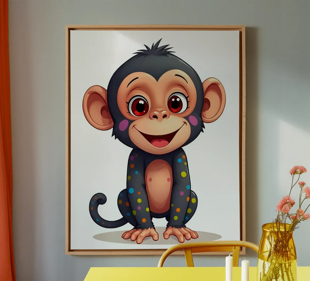 Affe_5 tela da Tierisch bunt by LK