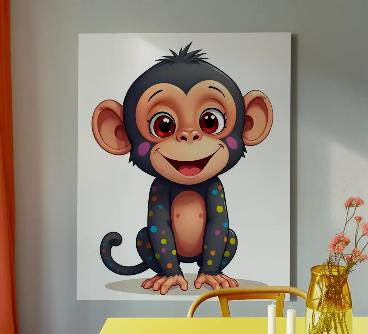 Affe_5 tela da Tierisch bunt by LK