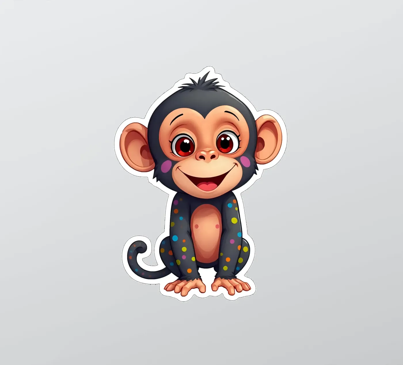 Affe_5a sticker van Tierisch bunt by LK