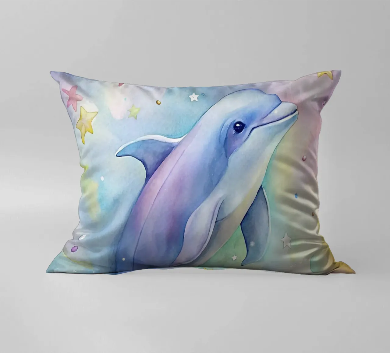 Delfino ad acquerello cuscino da 🎁 ARTVI-SHOP