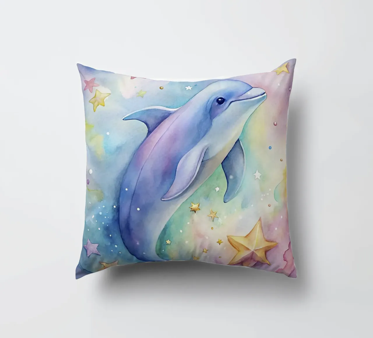 Delfino ad acquerello cuscino da 🎁 ARTVI-SHOP