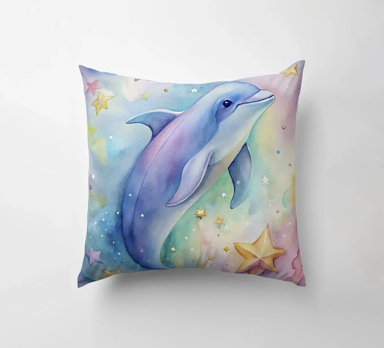 Delfino ad acquerello cuscino da 🎁 ARTVI-SHOP