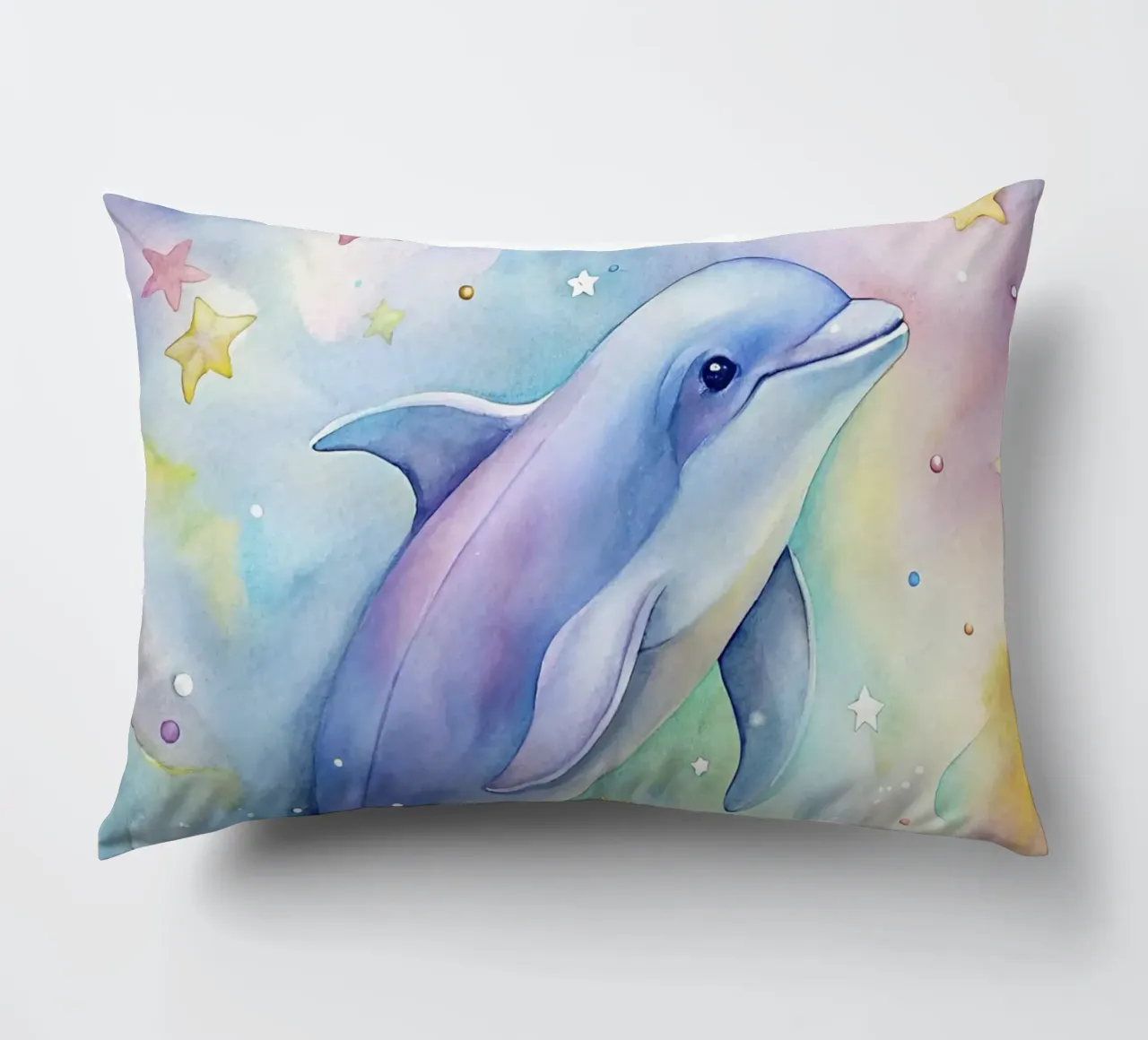 Delfino ad acquerello cuscino da 🎁 ARTVI-SHOP