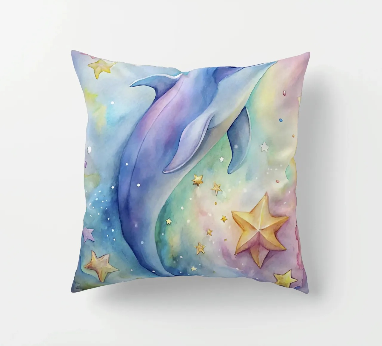 Delfino ad acquerello cuscino da 🎁 ARTVI-SHOP