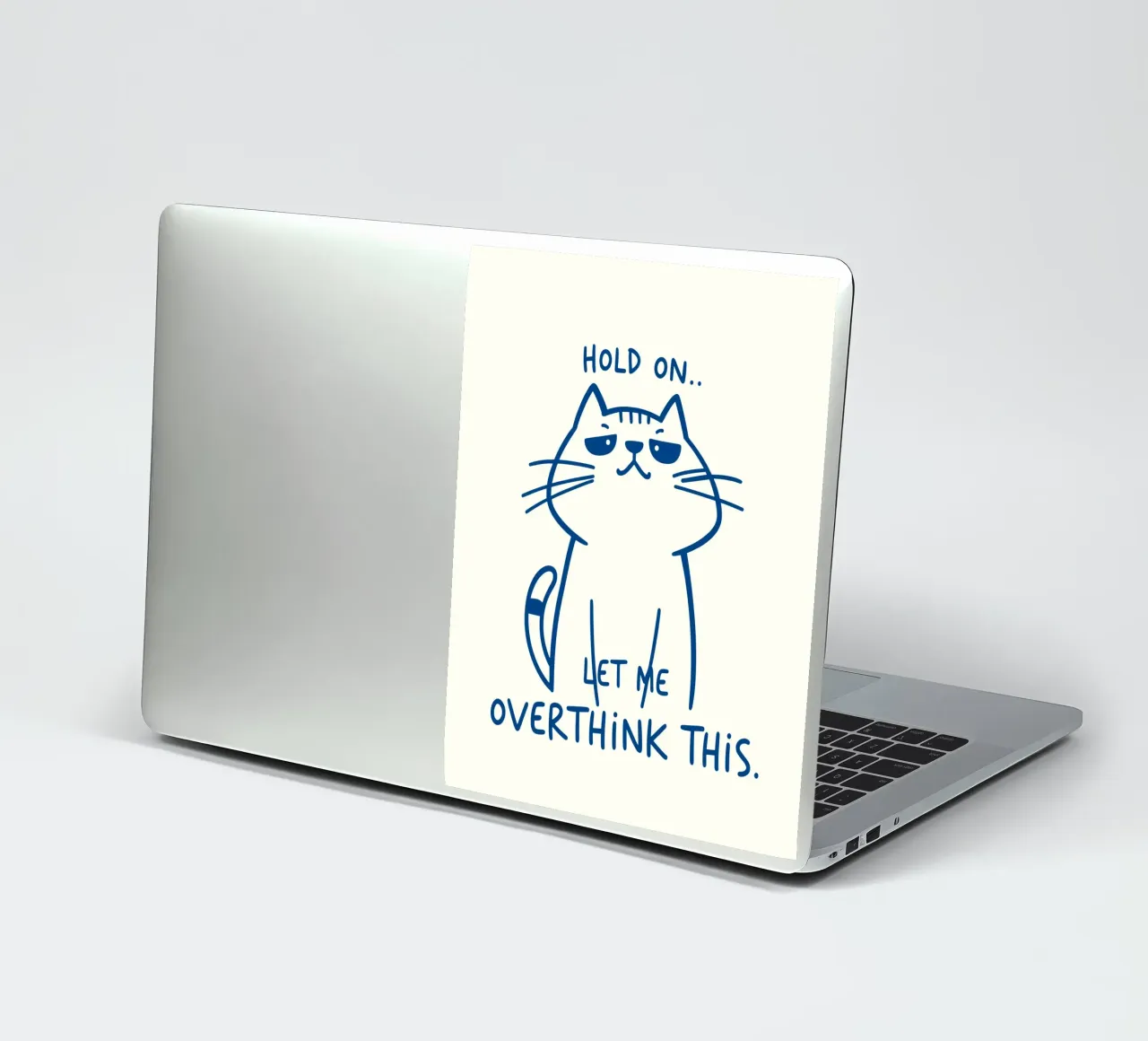 Overthink Cat - Let me think for a moment sticker by QuooodZ by MooodzArt