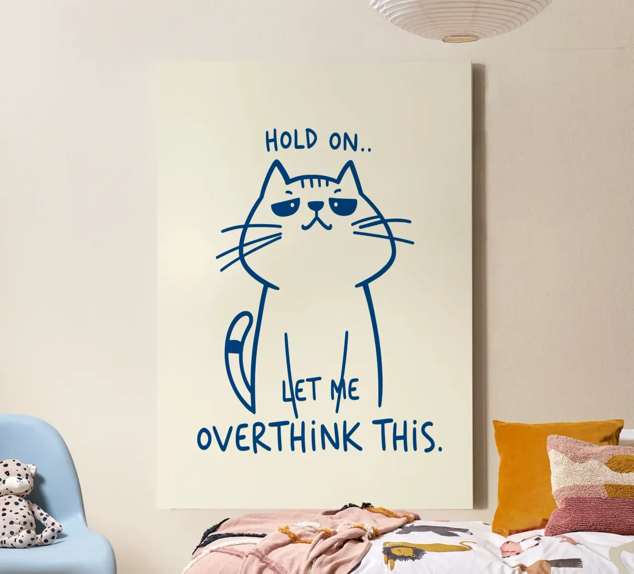 Overthink Cat - Let me think for a moment canvas by QuooodZ by MooodzArt