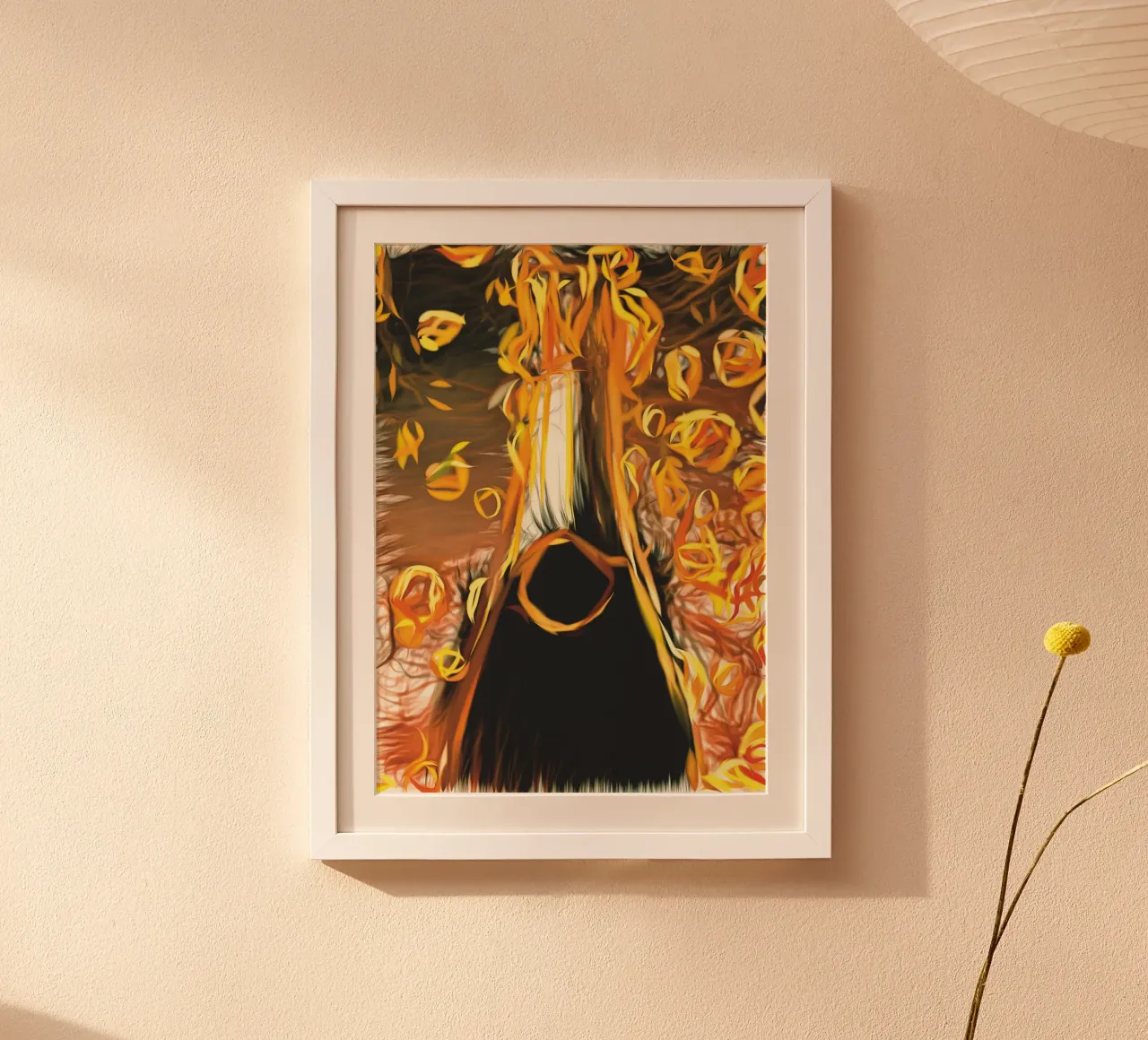 CHAMPAGNE EN FOLIE poster with wooden frame by Fred-Graph