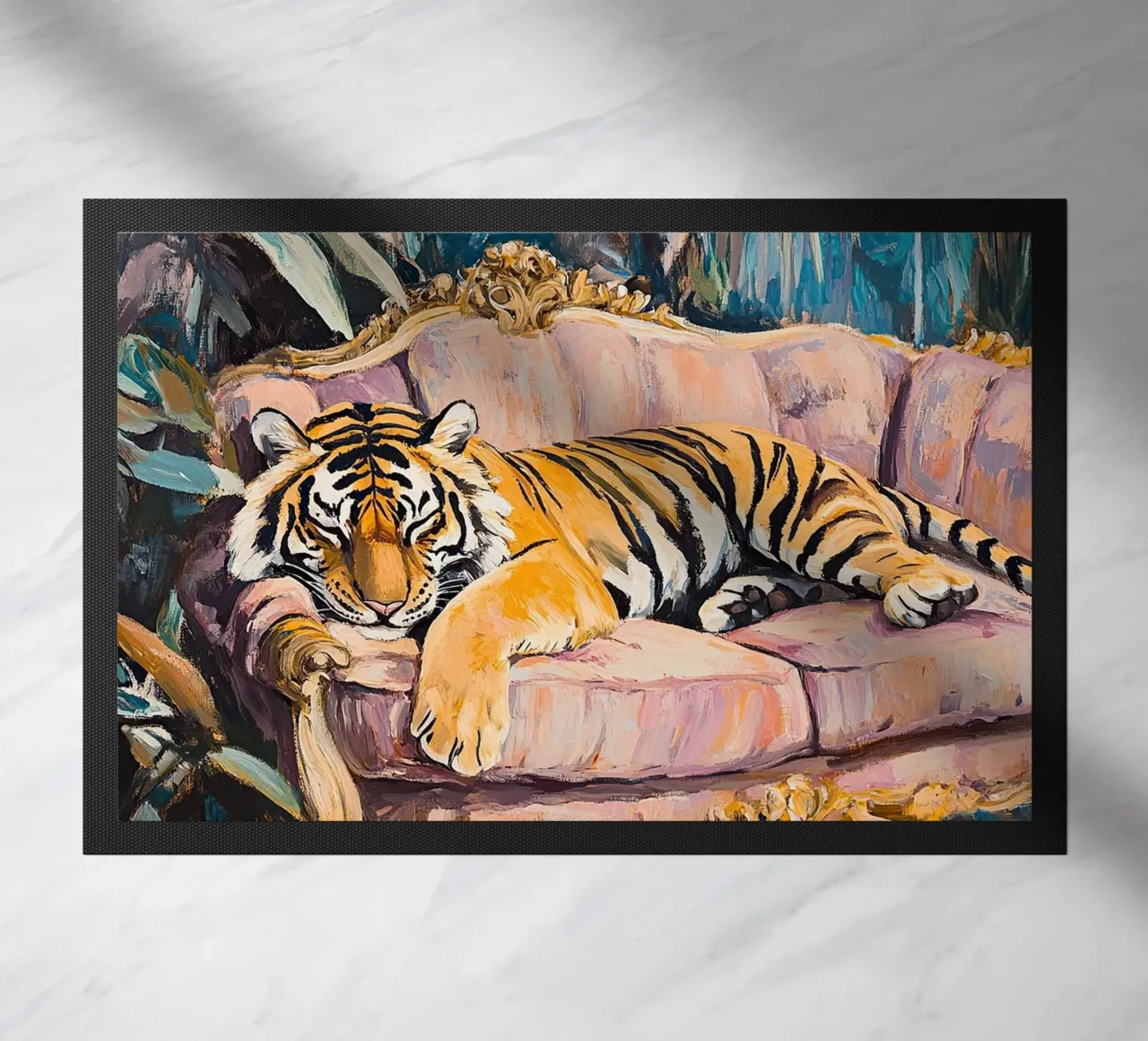 Der Tiger ruht Fußmatte von ArtByNiki